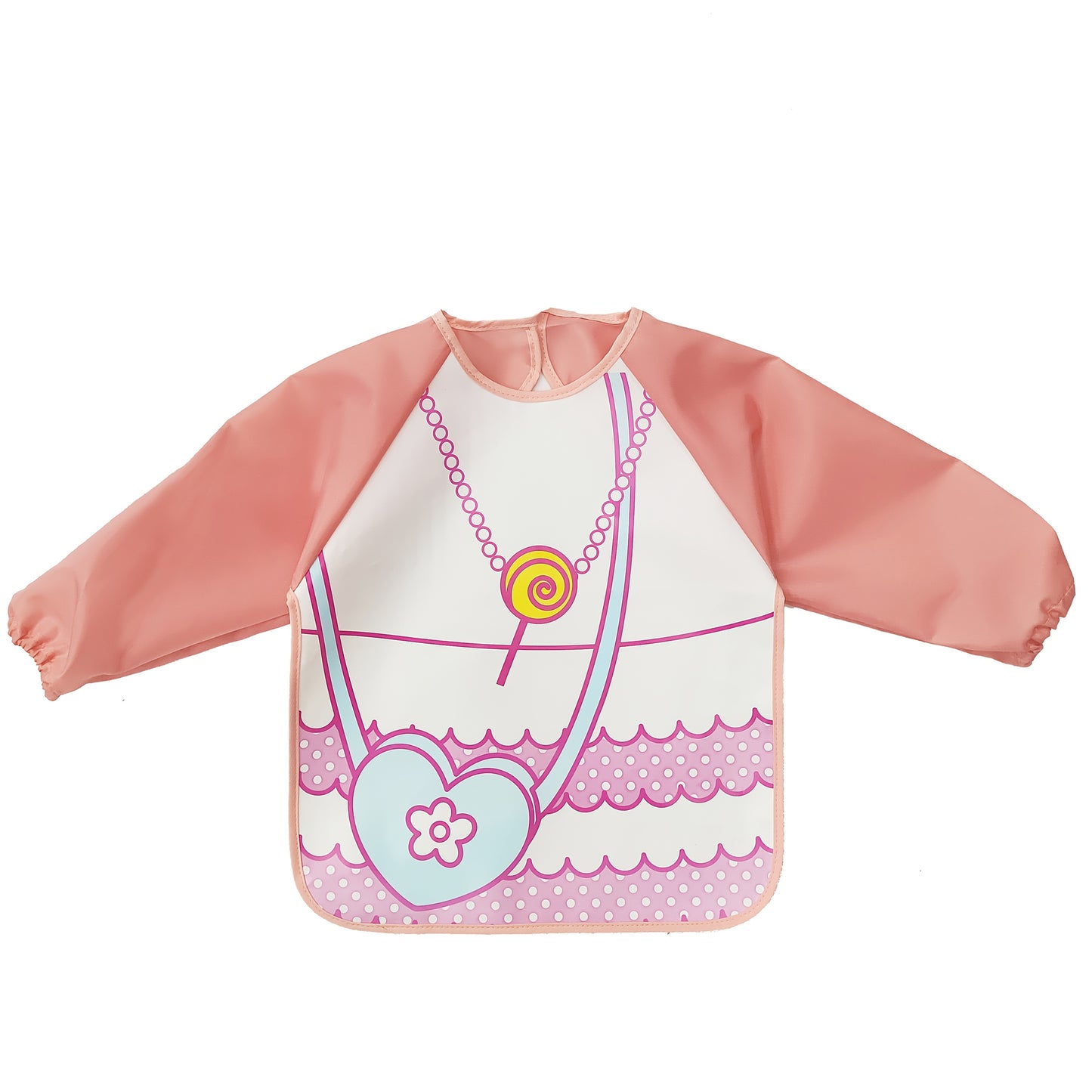 6-72 Month Long Sleeve Bibs for Baby - Vibrant Animal & Cartoon Designs, Machine Washable Polyester, Ideal for Messy Meals & Playtime, Playtime Essentials | Vibrant Bib Designs | Durable Polyester