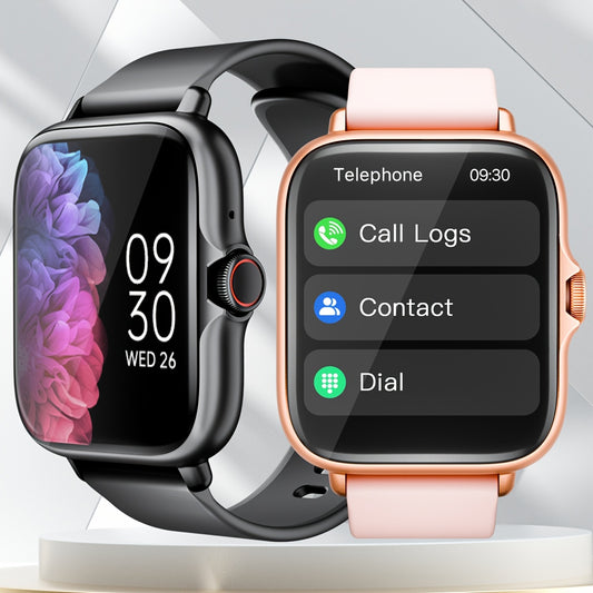 Sports Smart Watch, 4.65cm Full Touch Screen Display with Message, Answer Make Call Smartwatch, Sleep Monitoring, Sports Pedometer, Information Alerts, for iPhone Android Phones, Smartbands Fitness Watch for Women Men Friend Gift, Birthday Gift