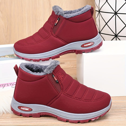 Ultra-Warm Winter Boots Unisex - Thick Sole Boots, Arctic-Grade Cold Weather Insulated Ankle Boots with High-Density Lining & Thermal Lock Technology, Solid Color Minimalist Design for Outdoor Hiking, Casual Wear, Hiking Boots, Hiking Footwear, Sleek Wint