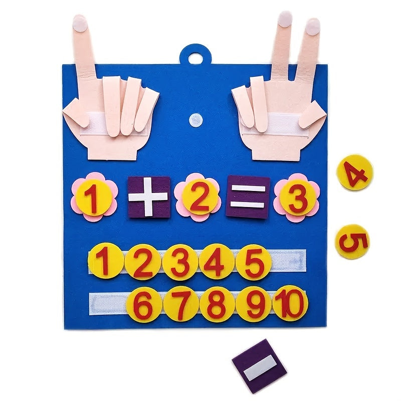 Kid Educational Toys, Felt Finger Numbers Math Toy, 30*30cm/11.8*11.8in Children Counting Early Learning Toys For Intelligence Development, Halloween, Christmas and Thanksgiving Day gift