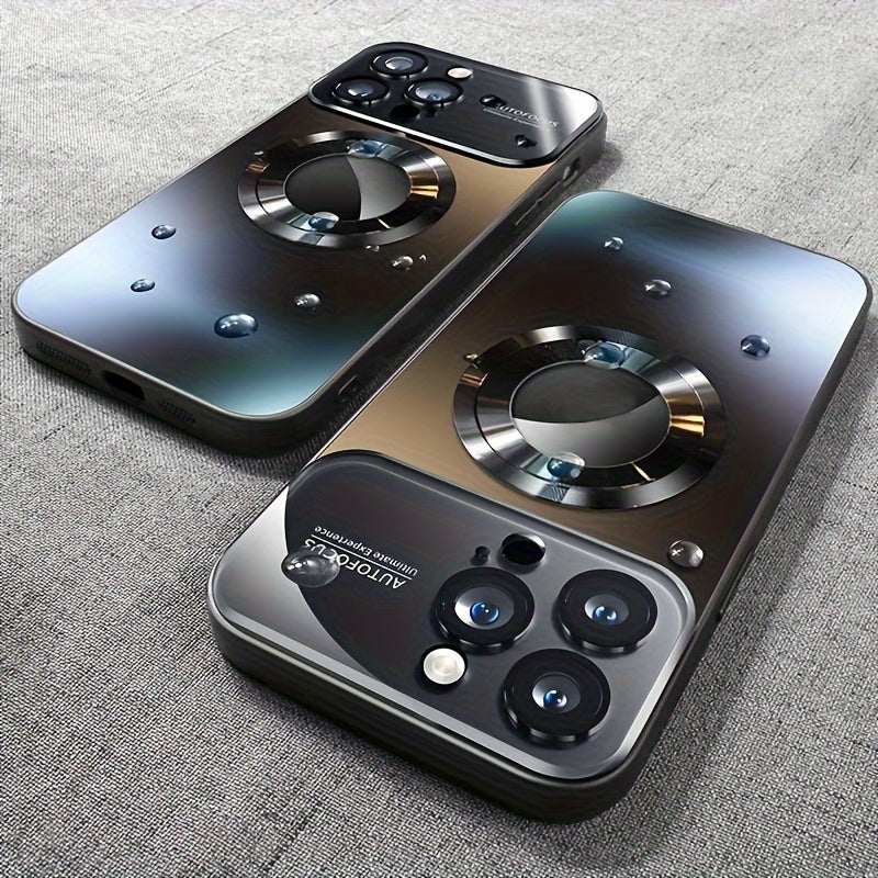 New Titanium Metallic Color Luxury Matte Phone Case for Iphone 15 14 13 12 11 Pro Max Plus Magnetic Wireless Charging Case Shockproof Glass Camera Lens Protection Cover