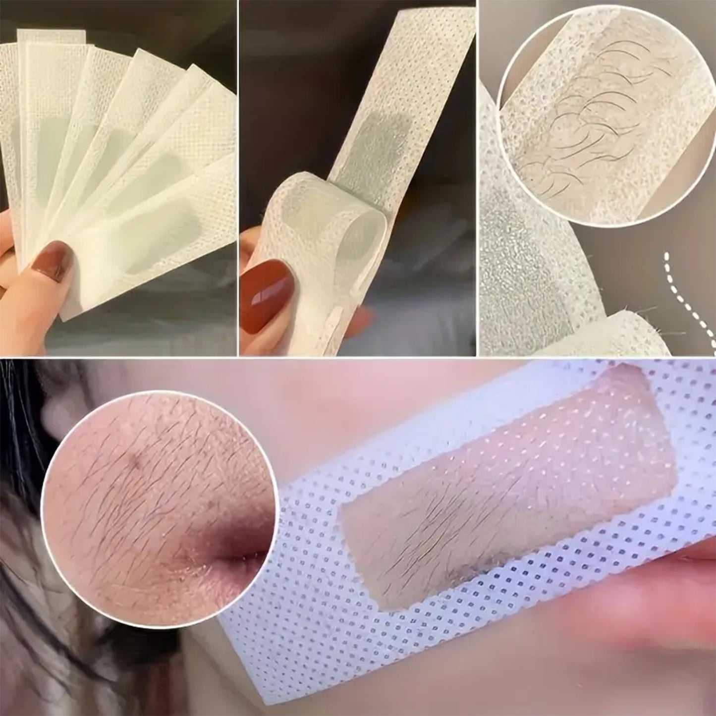 Hair removal wax paper for lips, facial beard, lips, eyebrows, high bikini line, multi-purpose hair removal wax paper, cleaning