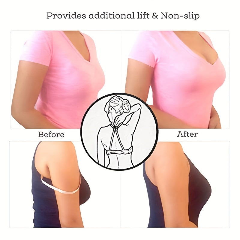 4pcs Back Bra Control Clips, Convenient Anti-light Back Cross Invisible Buckles, Women's Lingerie & Underwear Accessories