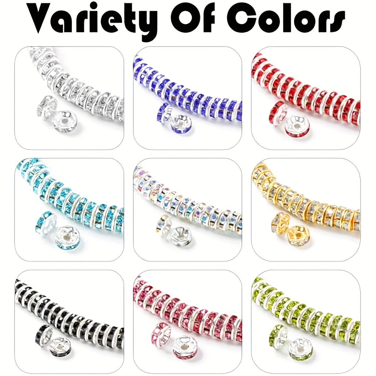100 round spaced beads, 6mm, 8mm round spaced beads, synthetic beads, jewelry necklace beads, bracelet pendant (11 colors, 6mm-8mm)