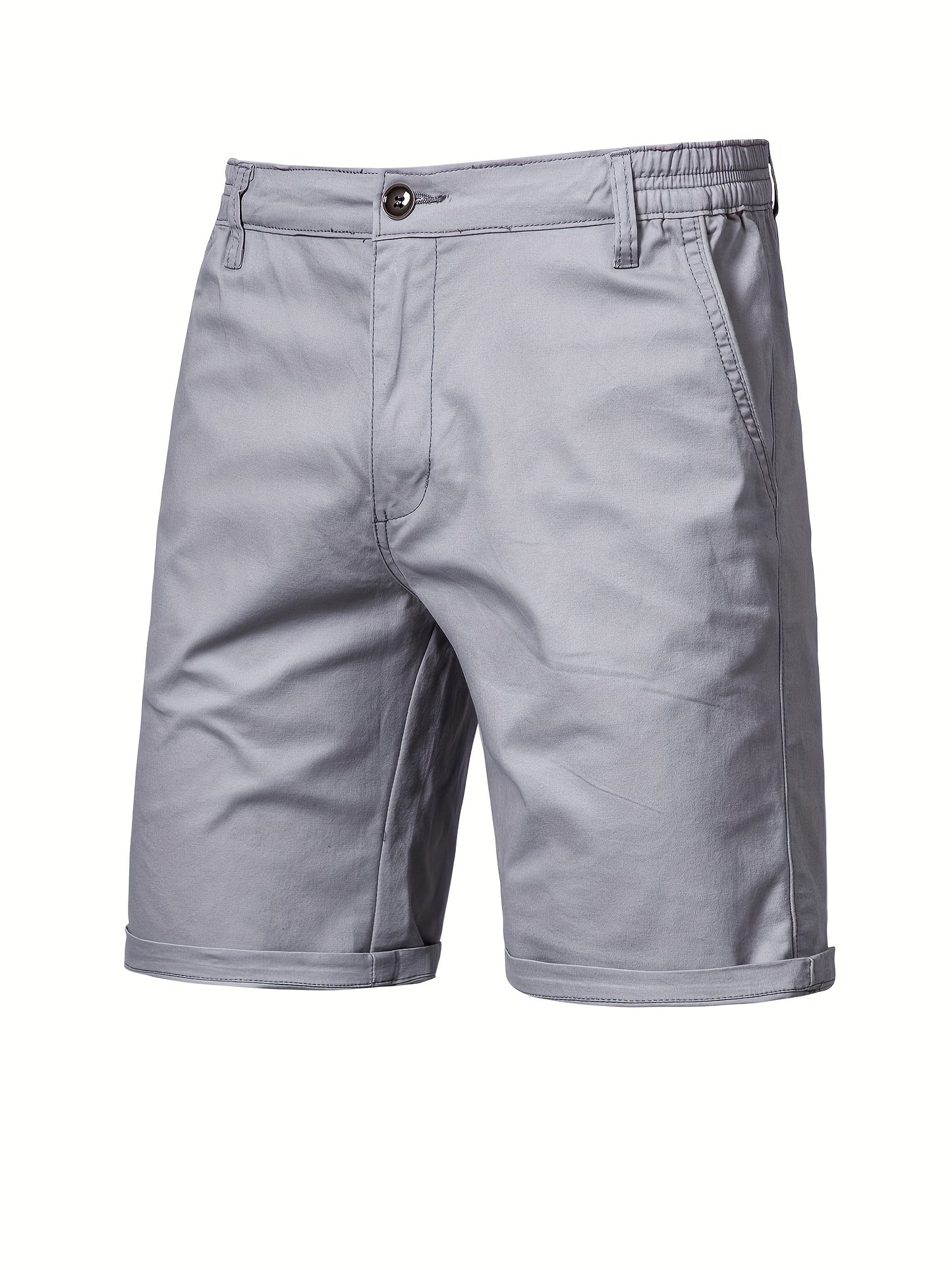Men's Navy Blue Cotton Shorts - Non-Stretch Casual Everyday & Formal Shorts with Side Pockets, Machine Washable Regular Fit for Office, Outings, Lounge Wear - Breathable Cotton Fabric, Versatile Clothing, Classic Design, Comfortable Material, Office Attir