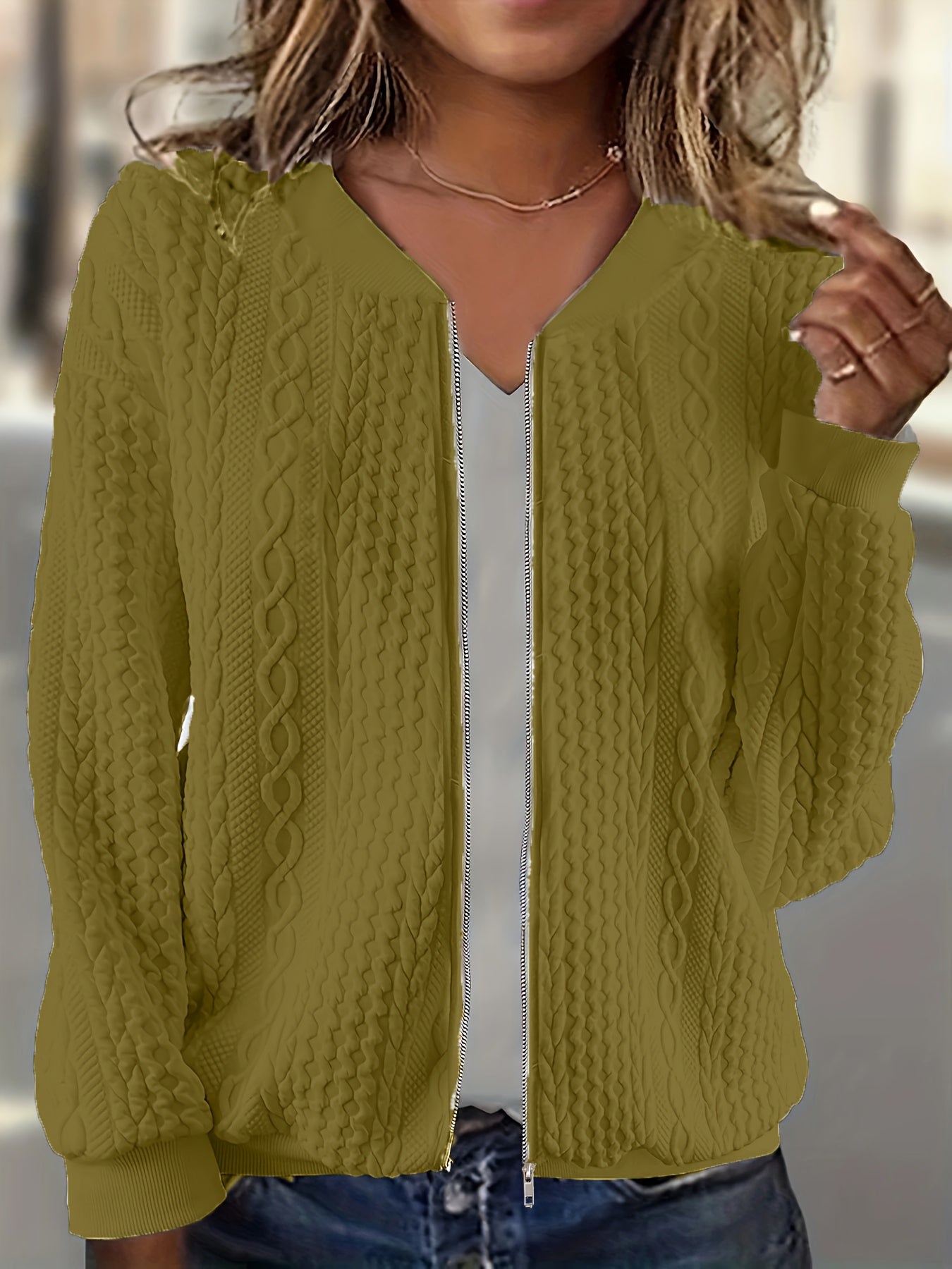 Plus Size - Women'S Plus Size Baseball Jacket - Full-Zip Front Closure, Soft Pink Outerwear for Fall/Winter, Casual Outerwear for Everyday & Formal Events, Fall Fashion, Relaxed Fit, Quality Stitching, Fashion Lovers
