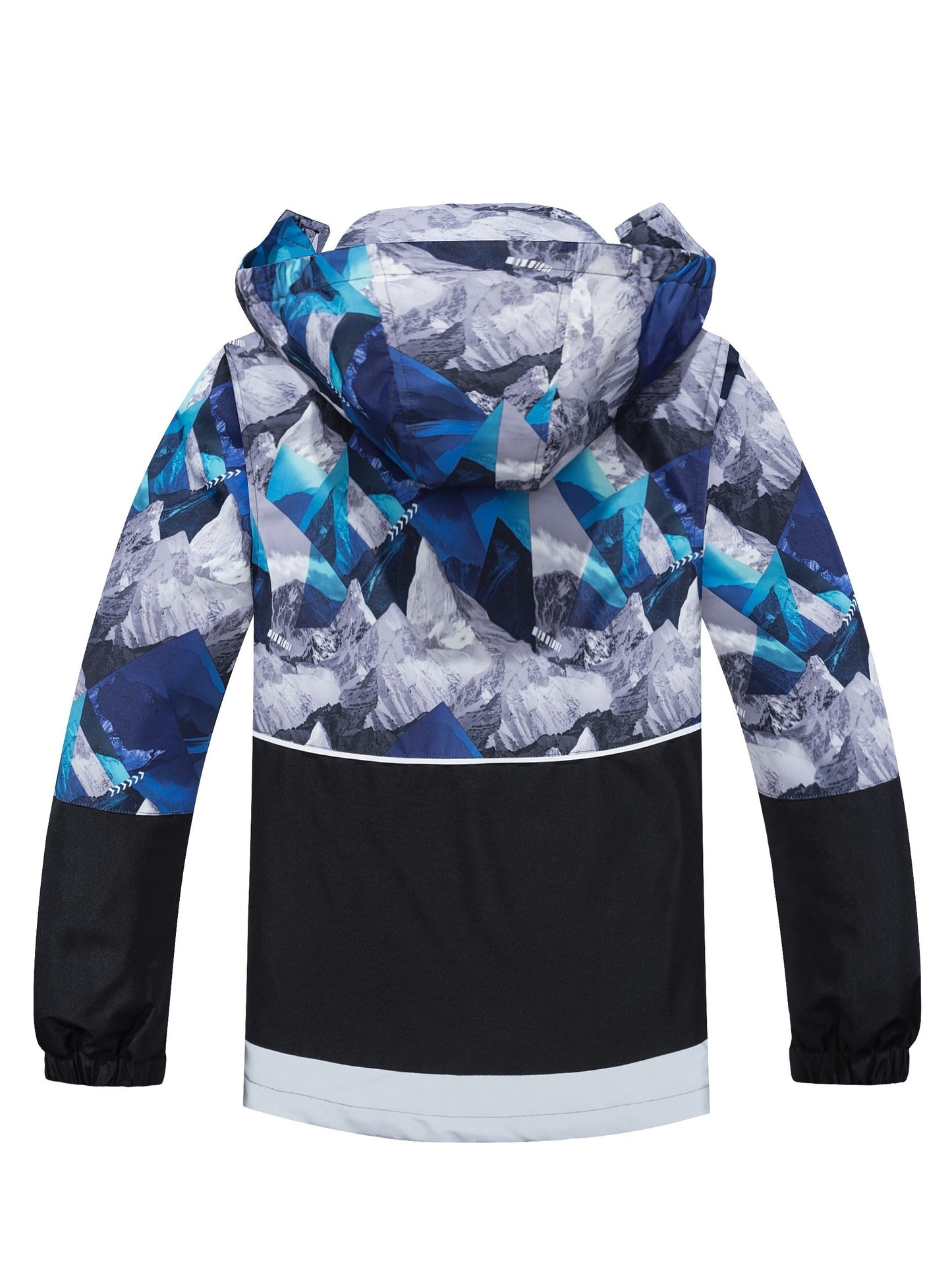 TOP&SKY KIDS Boys Lightweight High Quality Jacket with Removable Hood - Windproof Coat, Full-Zip Closure, Green/Black Camo, Machine Washable Outerwear for & Kids (Spring/Fall) - Ideal for Running, School, Travel, Kids Outdoor Apparel, Contrast Color Desig