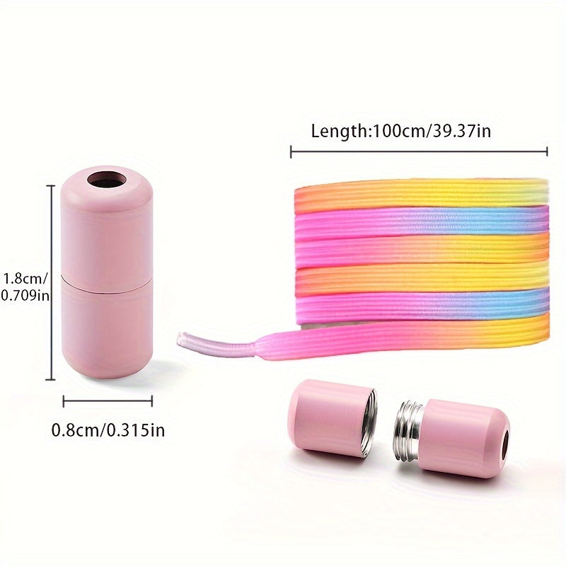 1 Pair No Tie Shoe Laces Colorful Buckle Shoelaces Light Colorful Fashion Without Ties Elastic Laces for Casual Shoes And Sports Shoes