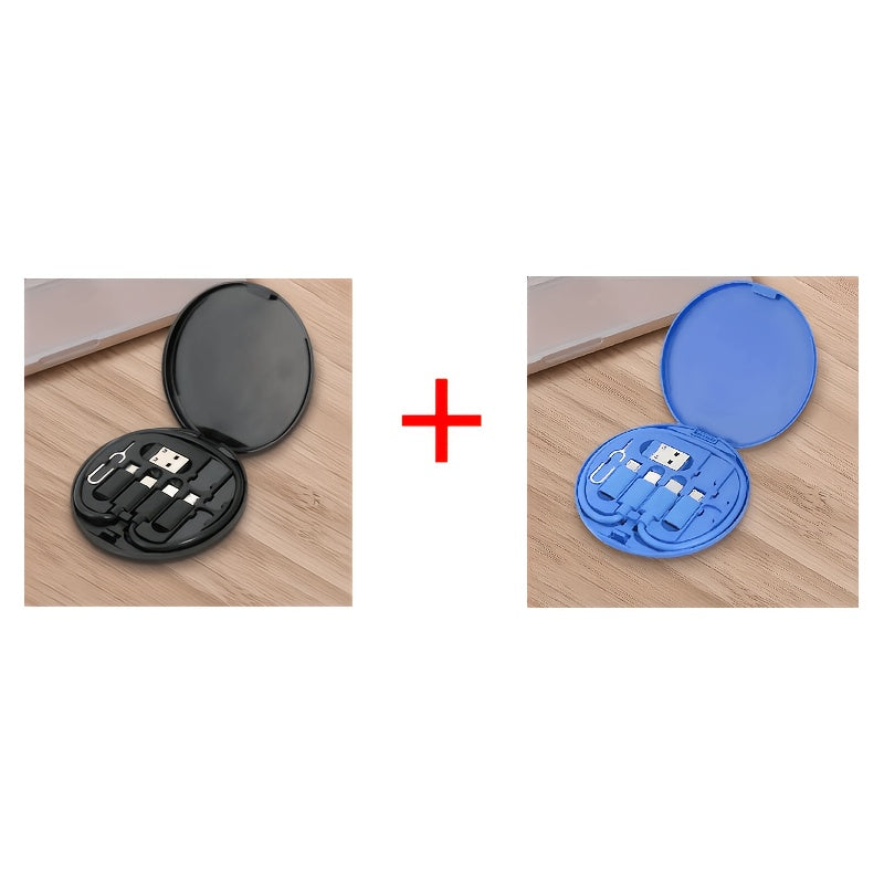 Multi USB Charging Adapter Cable Kit, USB C Conversion Set USB A & Type C to Male Micro/Type C, Data Transfer, Card Storage, Tray Eject Pin, Phone Holder