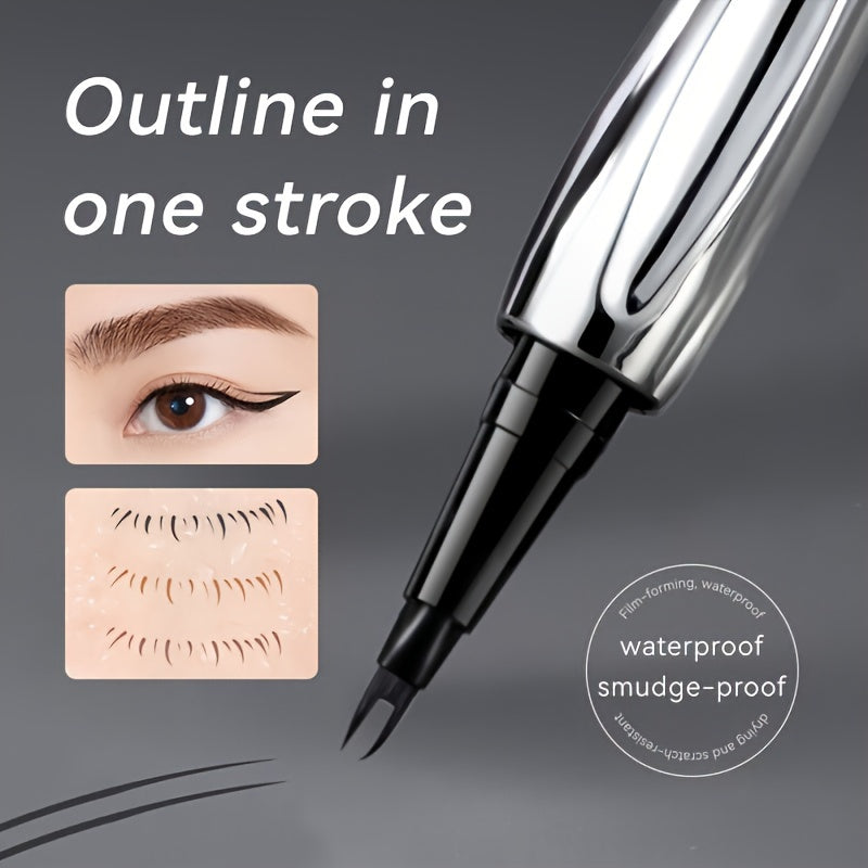 Double-Ended Eyebrow Pencil, Dual Use for Quick Shaping, Slim and Natural Look, Waterproof & Sweatproof, Even Application, Easy to Use for Beginners, Smooth and Precise, Portable Design - Perfect Gift for Halloween, Music Festivals, Travel, Birthdays, or