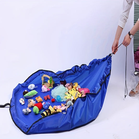 1pc Multifunctional Portable Kids Toys Storage Bag - Durable Fabric with Zipper Closure, Organize Building Blocks, Stuffed Animals & Puzzle Pieces, Travel-Friendly Toy Organizer for Playroom, Car, Holiday Gifts (Pink/Green/Blue), Playful Design | High Qua