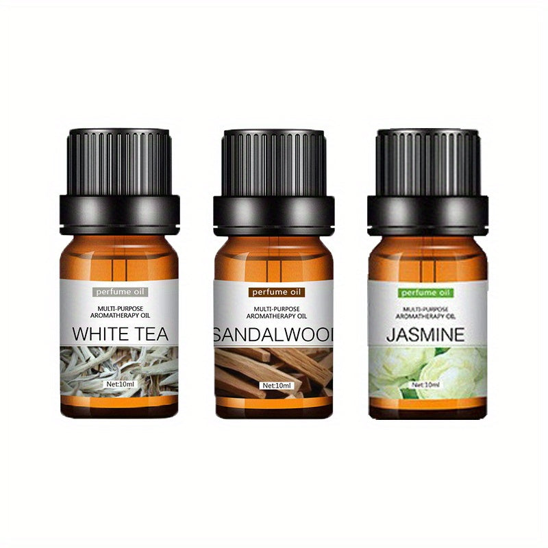 Each - Premium Essential Oil Set for Diffusers, Humidifiers, Candles & Hair Care - Includes Rose, Ocean, Cherry Blossom, Lavender, Jasmine, Sandalwood, Sweet Orange, White Tea, Lemon, Mint, Mini