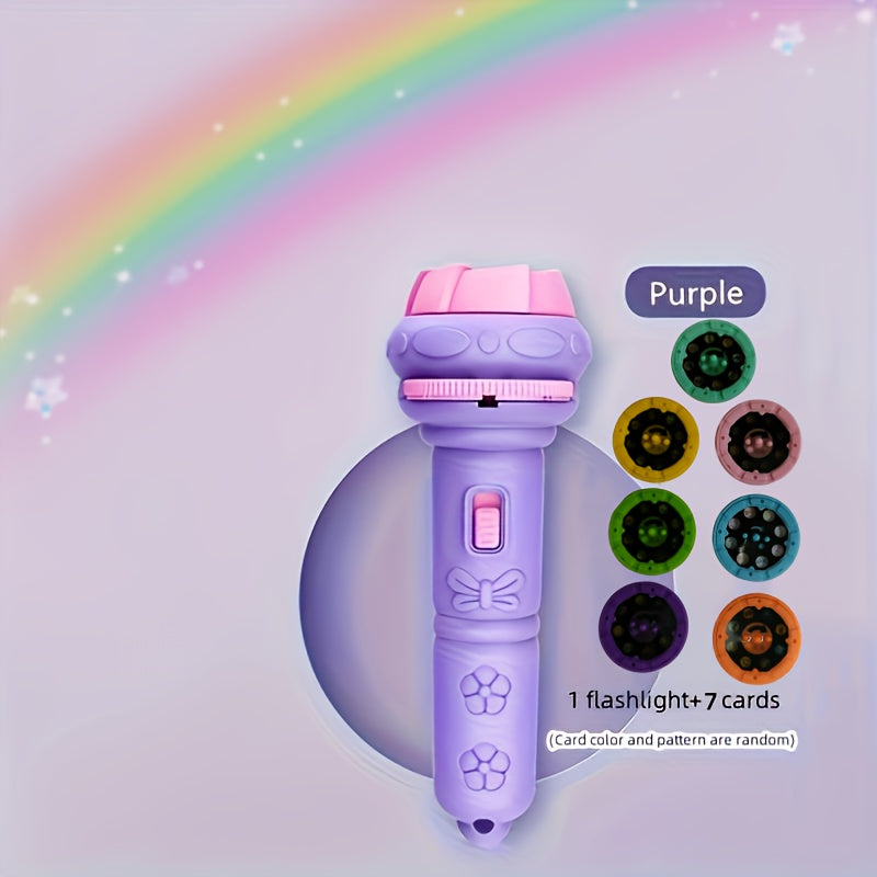 56 Pattern Luminous Flashlight Bedtime Puzzle Toy Dinosaur Animals Marine Insects Multiple Numbers Alphabet Food Fruit Multiple Pattern Flashlight Toy Holiday Gift Christmas Gift