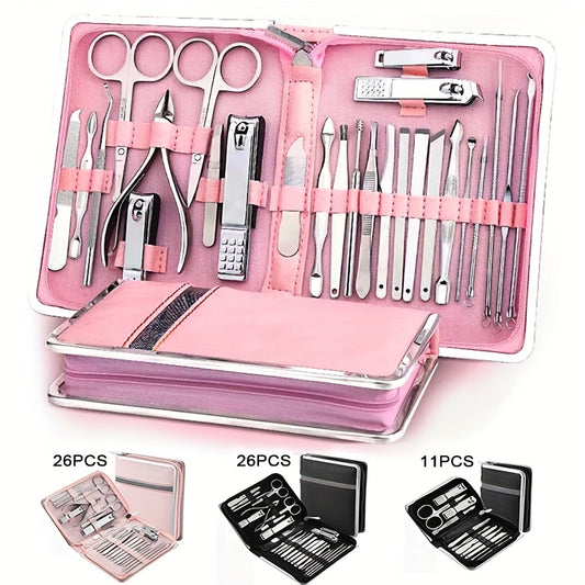 11/26pcs Nail Clipper Kit with Nail Clipper Ear Spoon Nail Files for Men And Women Toe Nail Clipping