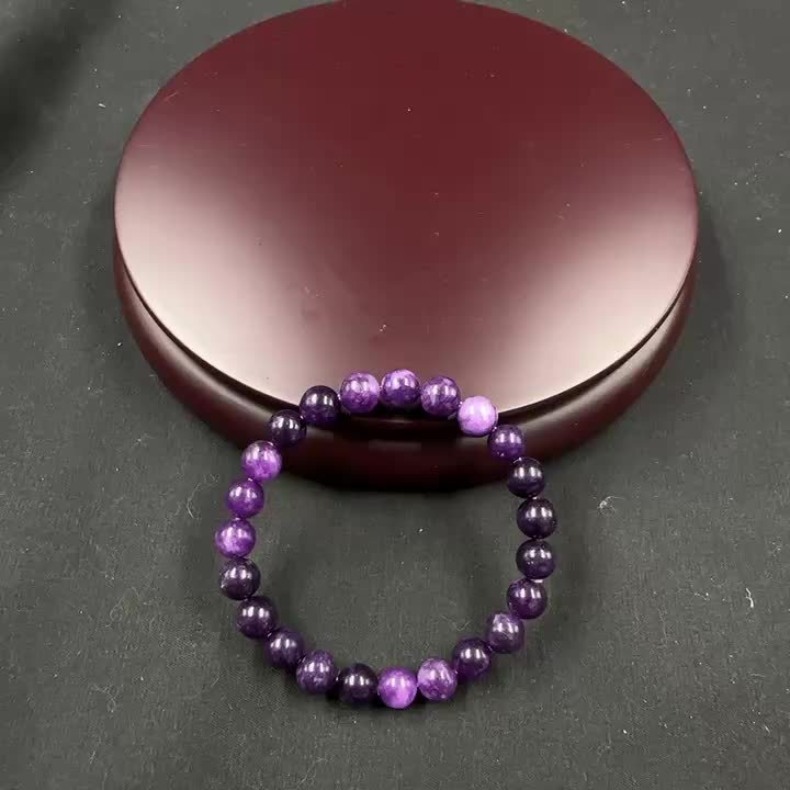 1pc Amethyst Anxiety Bracelet - Handmade, Stress-Relief Charm with "Anxiety" Engraving, Perfect Gift for Men & Women, Everyday Clothing Accessory, Mental Balance Jewelry|Stress Relief Bracelet|Handmade Charm