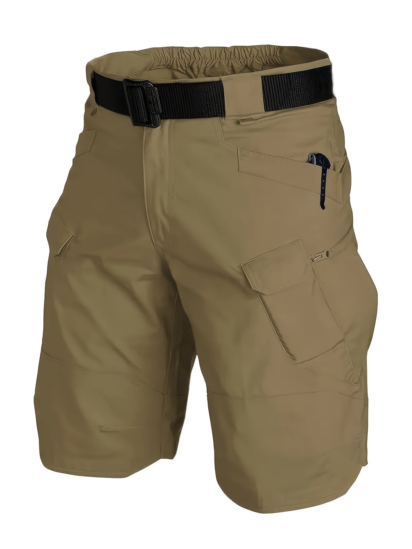 Men's urban tactical shorts, outdoor durable work shorts, multi-pocket hiking shorts