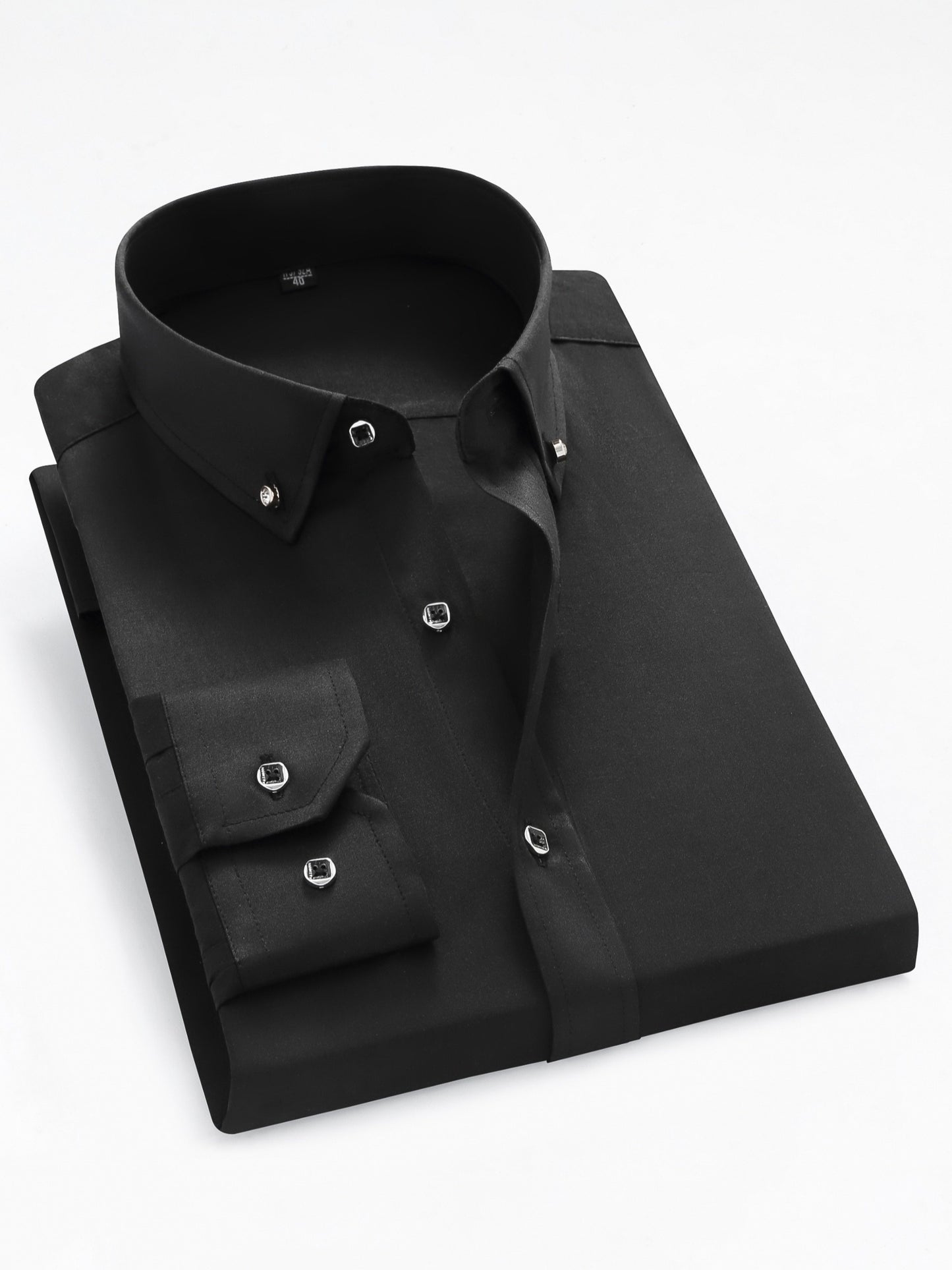 Men's Classic Solid Color Short Sleeve Button-Up Shirt - Breathable Non-Stretch Fabric, Regular Fit Lapel Collar for Business Casual, Office & Formal Events - All-Season Versatile Top, Business Casual Attire | Classic Buttonup Shirt | Polished Appearance
