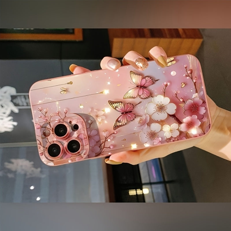 Flash Butterfly: Angel Eye Lens Full Package Suitable for Apple Series Iphone14Pro Mobile Phone Case Apple 13 Protective Case 11/12 Advanced Skin-Friendly Suitable for Iphone15Plus Mobile Phone Case 14Promax Apple 13 Protective Case 12 Head Suitable for A