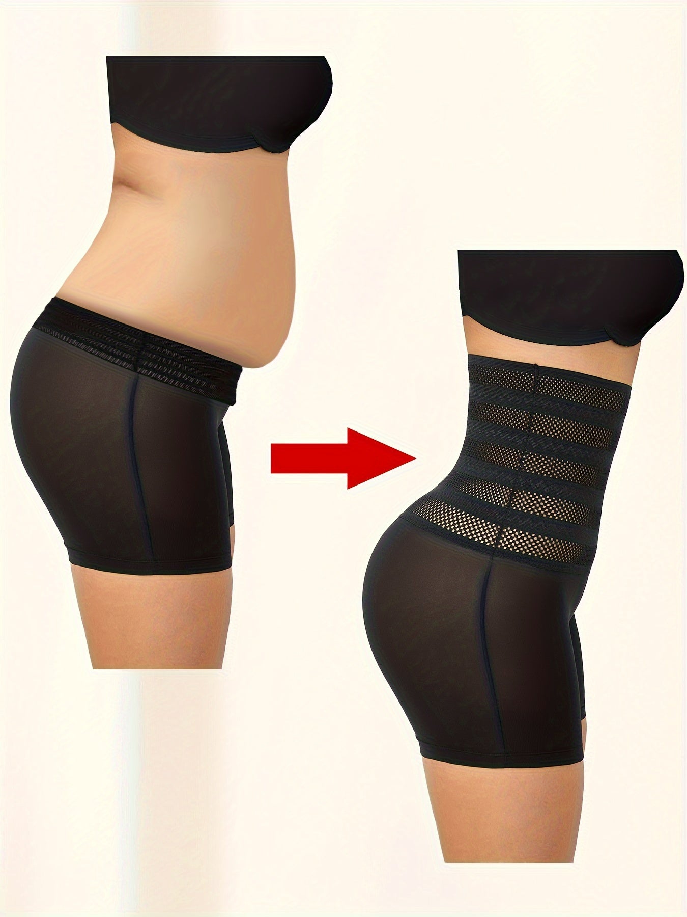 NADIA GO High Support Solid Color Polyester Knit Fabric Hollow Jegging, Waist Trainer, Shapewear, Butt Lifter, Waist Trainer, Slimming Tights for Women