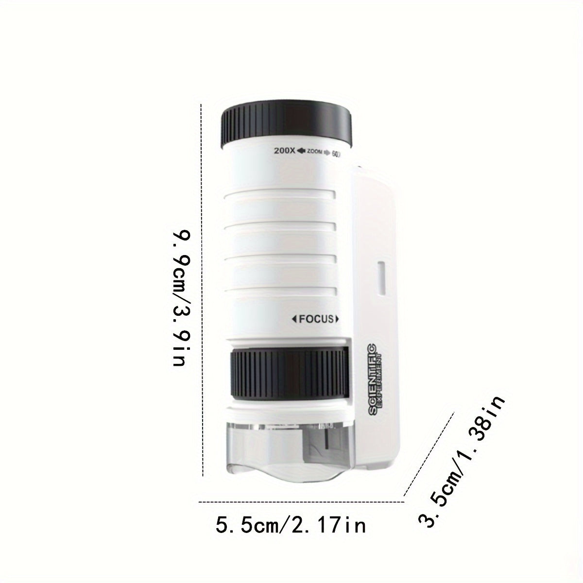 Handheld mini microscope toy with LED light amplification 60X-200X, a scientific toy for cultivating children's exploration of nature, easy to carry outdoors