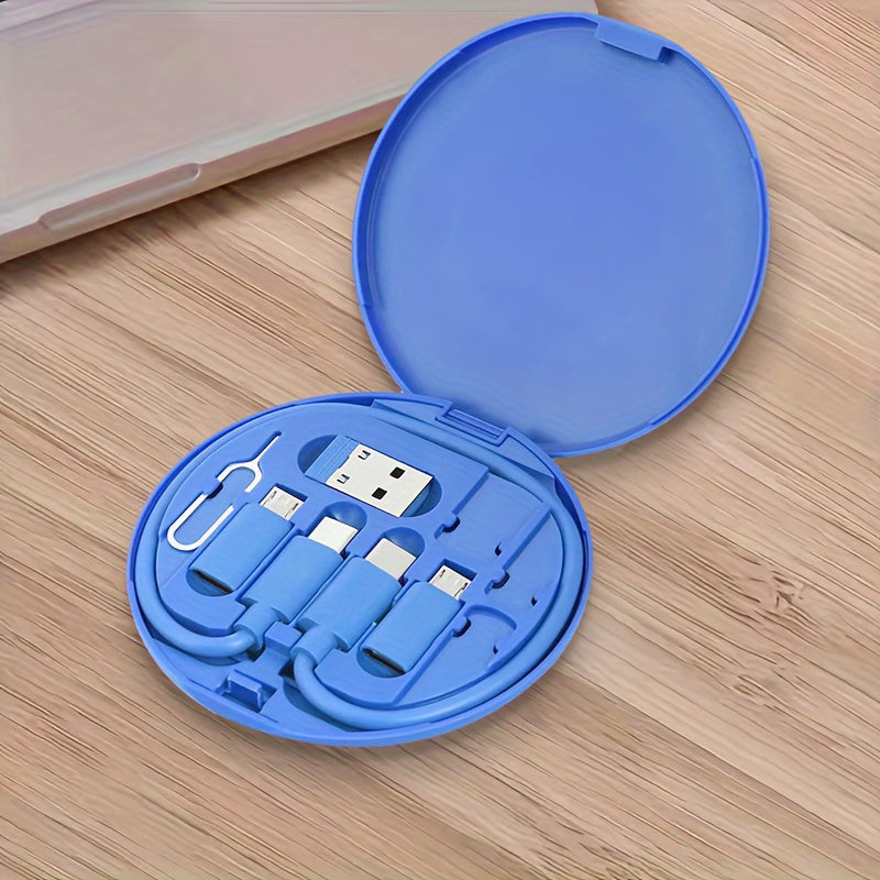 Multi USB Charging Adapter Cable Kit, USB C Conversion Set USB A & Type C to Male Micro/Type C, Data Transfer, Card Storage, Tray Eject Pin, Phone Holder