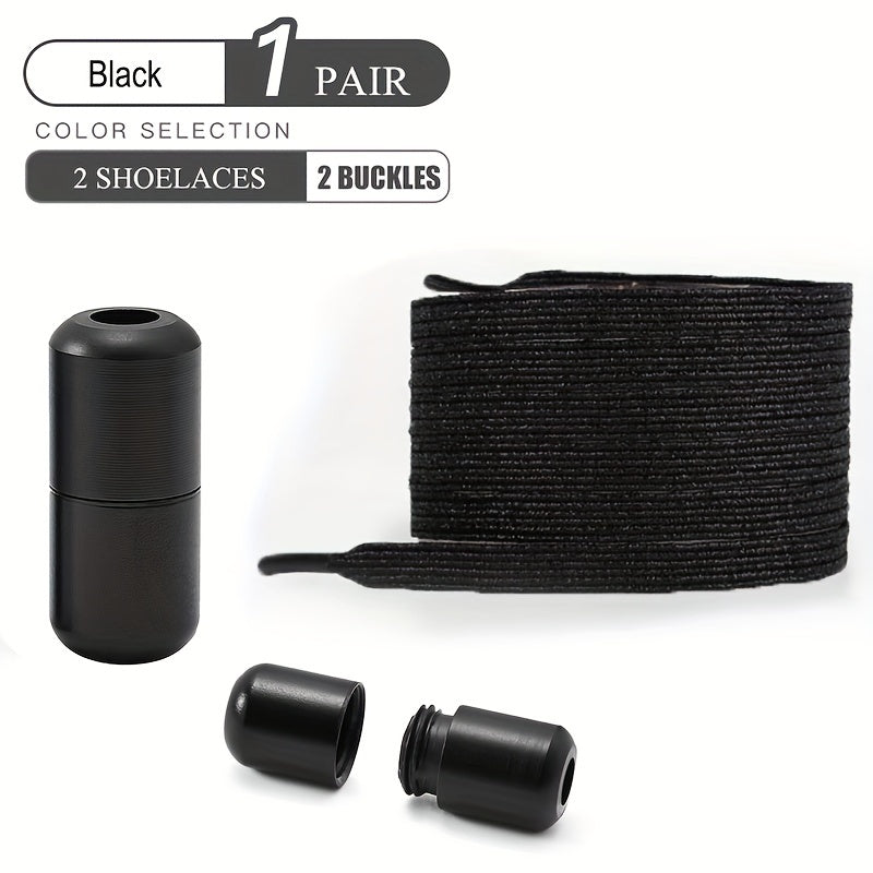 1 Pair No Tie Shoe Laces Colorful Buckle Shoelaces Light Colorful Fashion Without Ties Elastic Laces for Casual Shoes And Sports Shoes