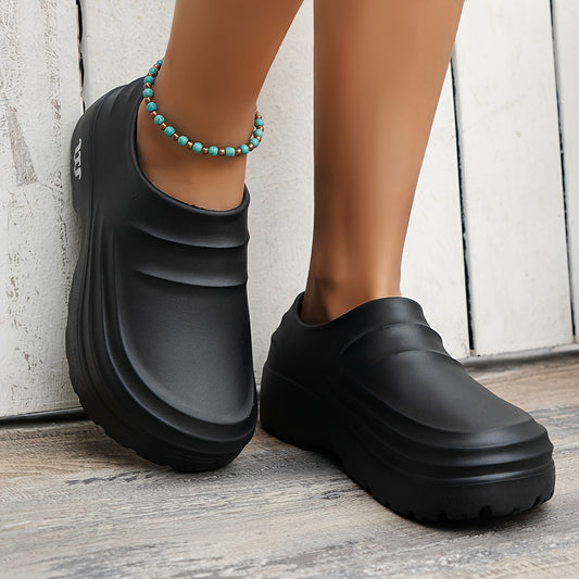 Women&Apos;S EVA Solid Chef Shoes, Comfy Non Slip Slip on Work Shoes, Comfort Closed Toe Shoes