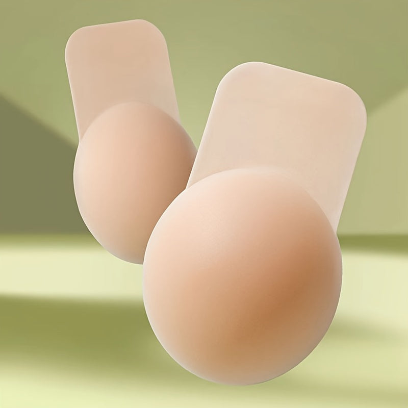 Reusable Lifting Nipple Covers: Strapless, Invisible, Self-Adhesive Breast Pasties for Women's Lingerie - Elevate Your Chest Line with Elegance