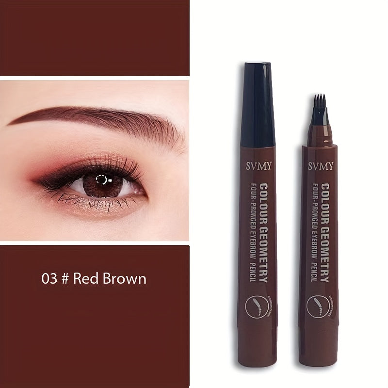 Waterproof Liquid Eyebrow Pencil - Long-Lasting, Smooth Application for Natural Wild Brow Look, Suitable for All Skin Types