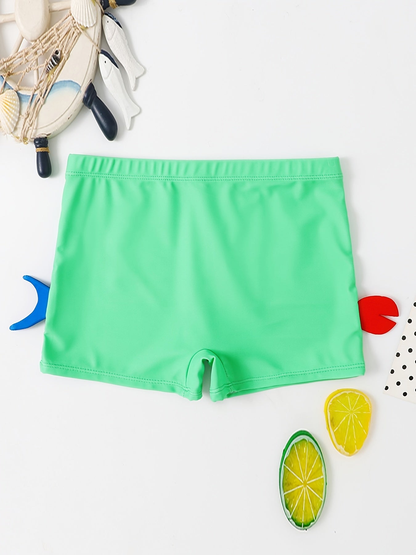 2023 New Kids Swim Trunks, Boys' Swimwear with Cartoon Characters, Quick-Dry, Non-Slip, Polyester Blend, Cute and Comfortable for Youngsters to Big Boys, Summer Casual Wear