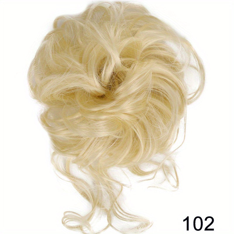 Synthetic Hair Bun Scrunchie Messy Dragon Beard Scrunchie Curly Wavy Hair Extensions With Elastic Bands For Women