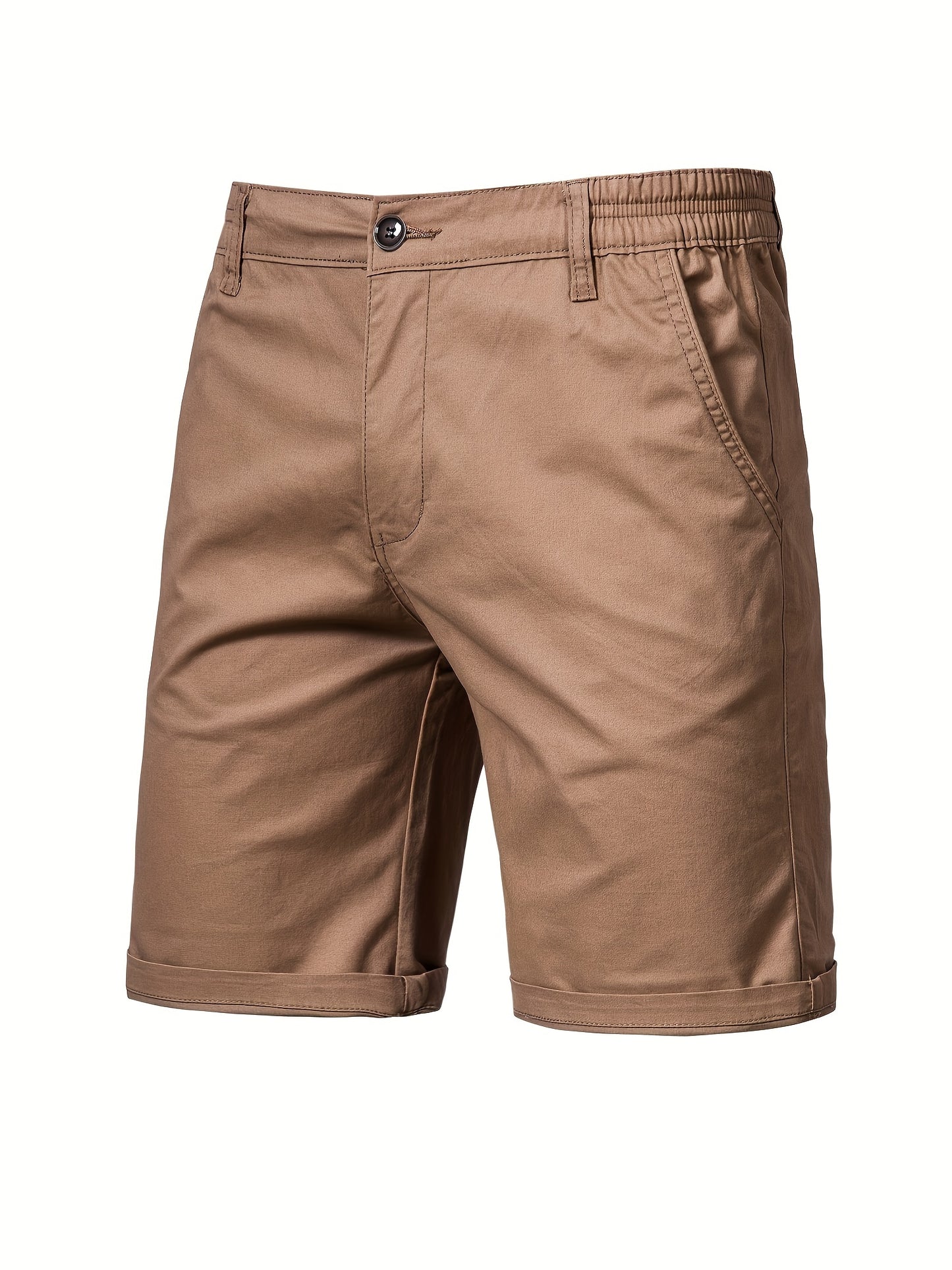 Men's Navy Blue Cotton Shorts - Non-Stretch Casual Everyday & Formal Shorts with Side Pockets, Machine Washable Regular Fit for Office, Outings, Lounge Wear - Breathable Cotton Fabric, Versatile Clothing, Classic Design, Comfortable Material, Office Attir