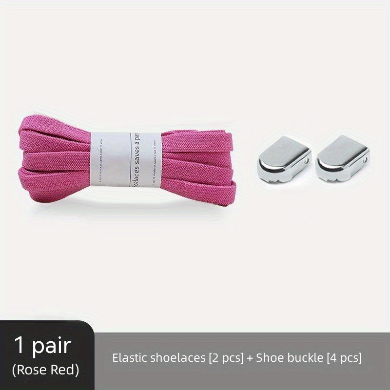 Easy-Clip No-Tie Elastic Shoelaces for Youngsters & Adults - 8mm Wide, Durable Spandex Material