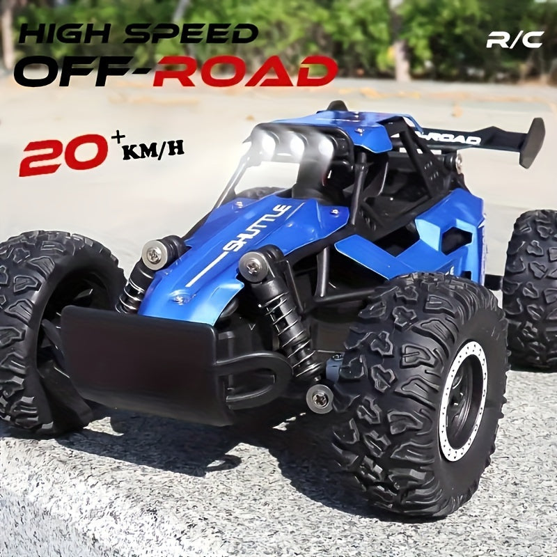 1:16 Scale High-Speed Off-Road 2.4G Remote Control Car - 20KM/H Drifting, Anti-Collision Settings, Large Rubber Tires, USB Rechargeable, Black/Blue/Orange - Perfect for Christmas, Halloween, Thanksgiving Gifts, Remote Control Car, Outdoor Play, Durable Pl
