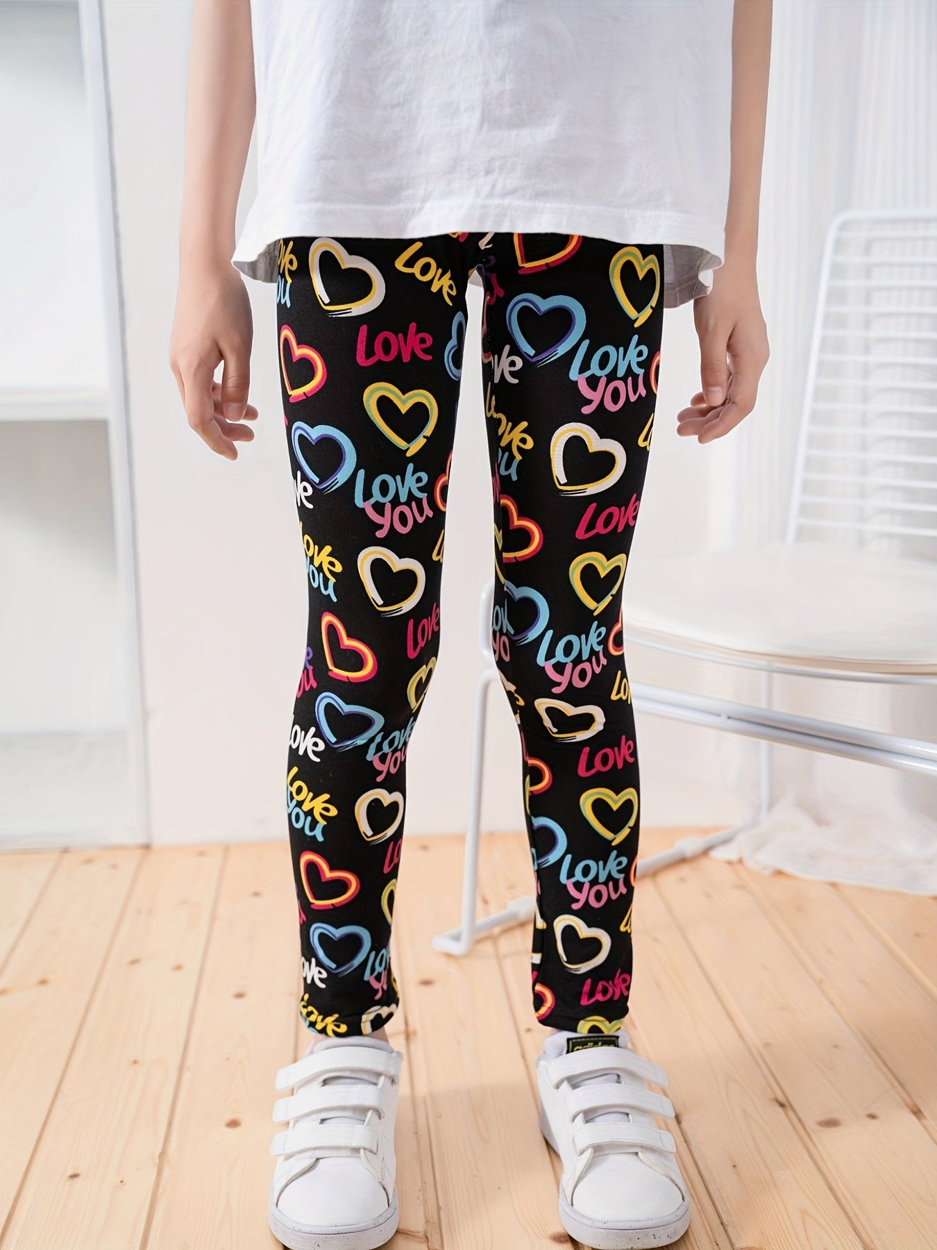 Girls Leggings With Leopard Print Slim Soft And Versatile For All Seasons