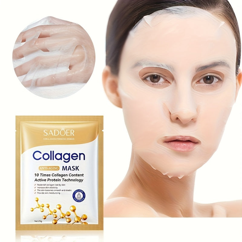 Collagen Facial Mask Moisturizing, Anti-aging skincare, make Light Beige younger-looking, Firming, Brightening, Hydrating, Four Seasons Hydrating Mask, Light Beige Care, Cosmetics