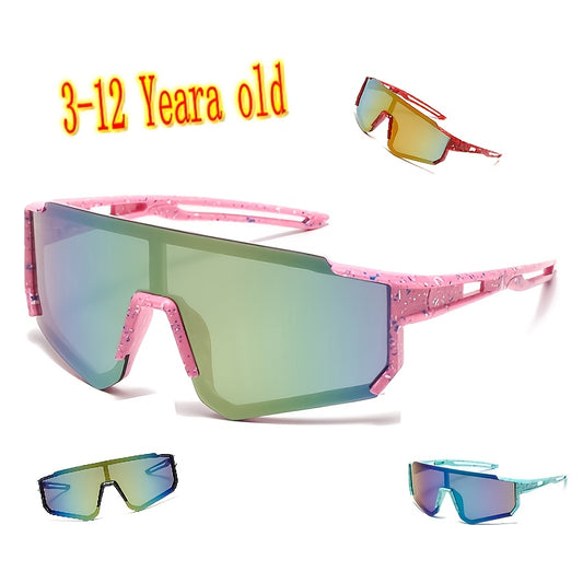 1/2pcs Y2K Youngsters Glasses Colorful Lenses Youngsters Glasses Youngsters Birthday Gift Suitable for 3-10 Years Old