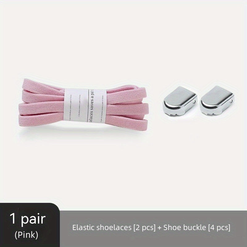 Easy-Clip No-Tie Elastic Shoelaces for Youngsters & Adults - 8mm Wide, Durable Spandex Material