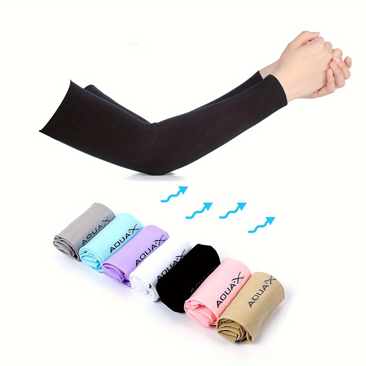 1 pair/2 pairs/3 pairs of unisex nylon protective ice sleeves, suitable for wrists and arms. Ideal for outdoor activities, driving, cycling, running, fishing, and sports like baseball