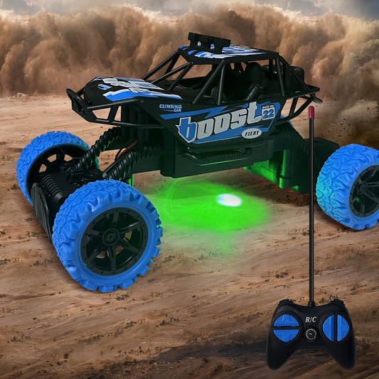 1:18 Scale Remote Control Car Toy, Battery Powered with Infrared Sensor, Flashing Light, Push Button Control, Plastic Rock Climbing Vehicle, Ideal Christmas and Birthday Gift