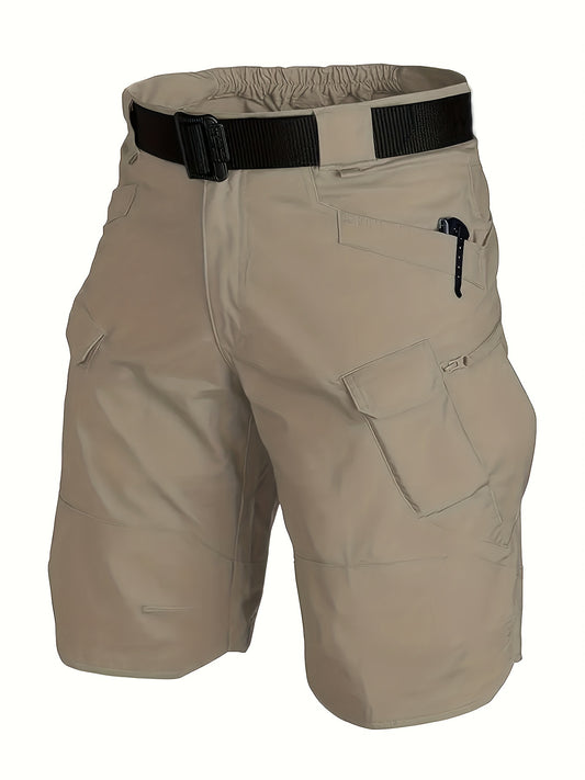 Men's urban tactical shorts, outdoor durable work shorts, multi-pocket hiking shorts
