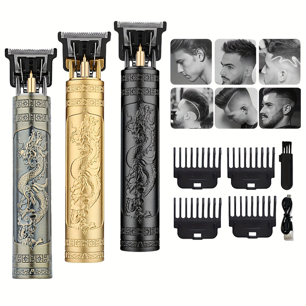 Men'S Grooming Trimmer and Shaver Set, WEEME Brand, Cordless USB Rechargeable, T-Shaped Blade, Beard Edging Tool, Can Be Trimmed and Carved, Fits Different Hairstyles, Includes 4 Limit Combs, Home Haircutting Kit, Barber Accessories, Electric Trimmer And
