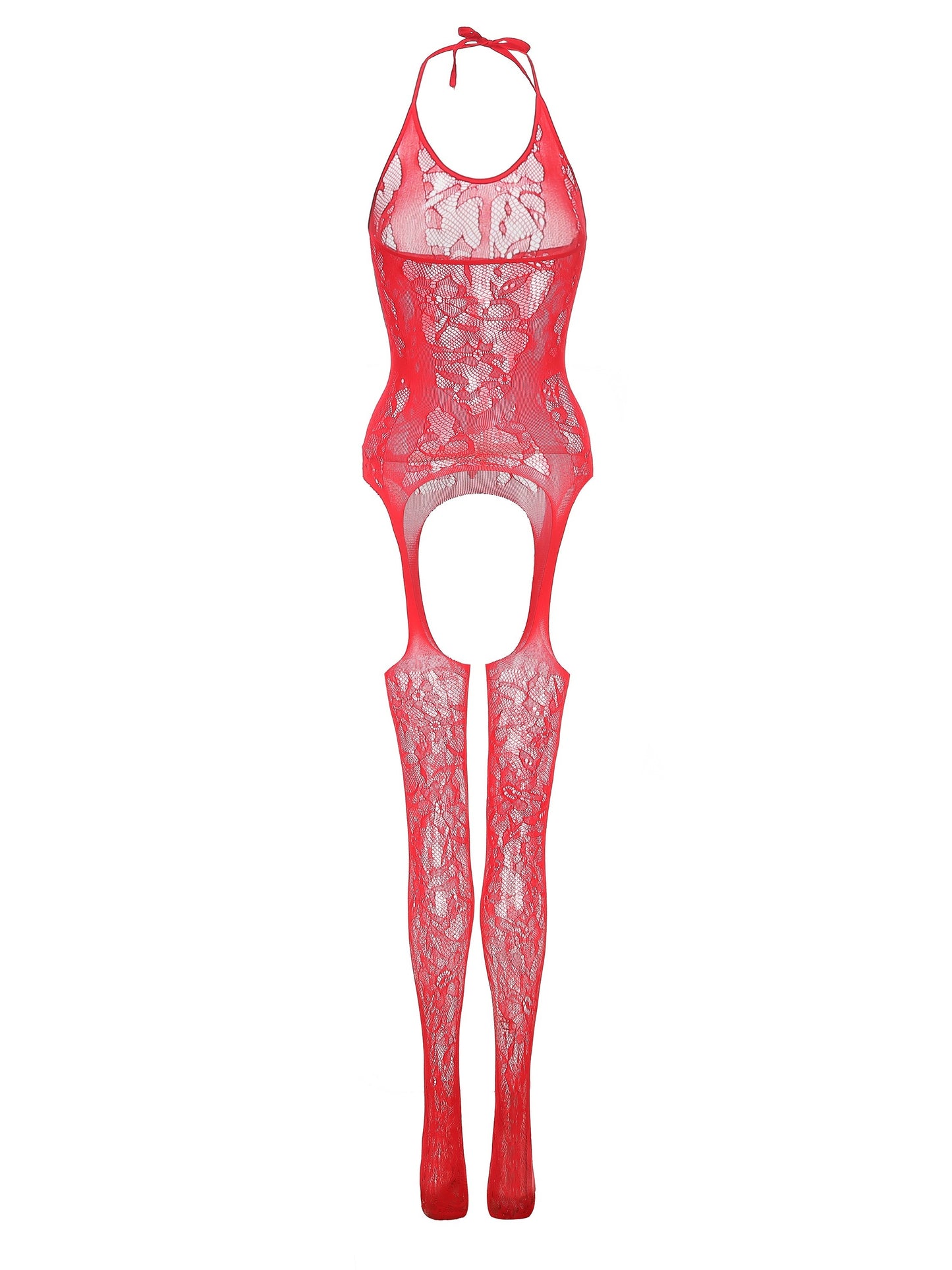 Sexy Women's Plus Size Full Body Stocking - Sheer Fishnet Cut-Out Lingerie with High-Stretch Fabric, Open Crotch & Thigh-High Design, One-Piece Bodystocking for Valentine's Day & Special Occasions (Hand Wash Only) - Adult Sensual Clothing