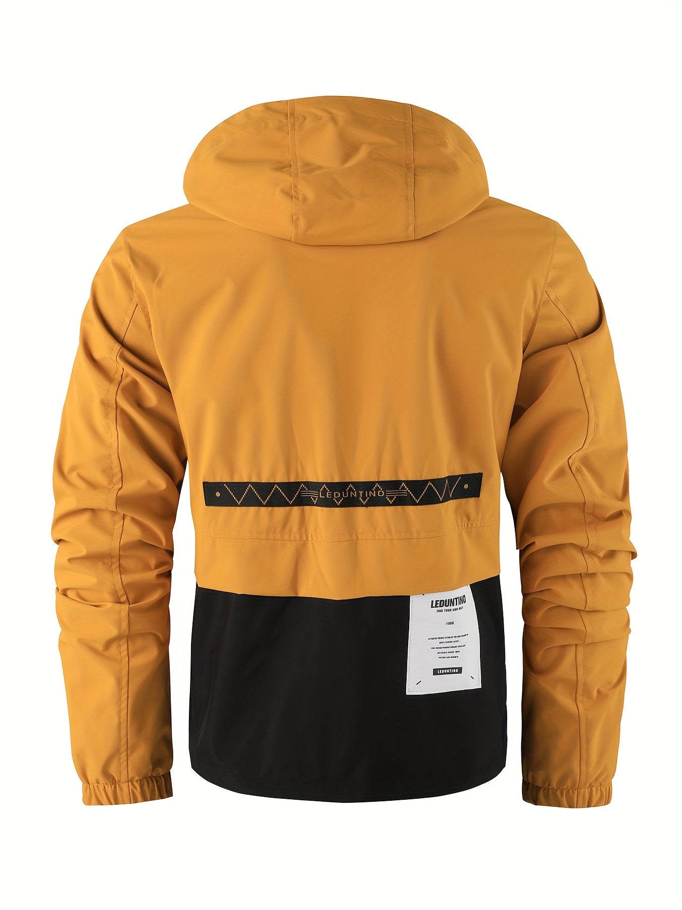 Men's Spring Autumn New Hooded Thin Jacket Men's Outdoor Warm Storm Jacket Men's Casual Multi-Pocket Cargo Jacket Men's Hat Detachable Zipper Jacket Men's Color Insertion Jacket