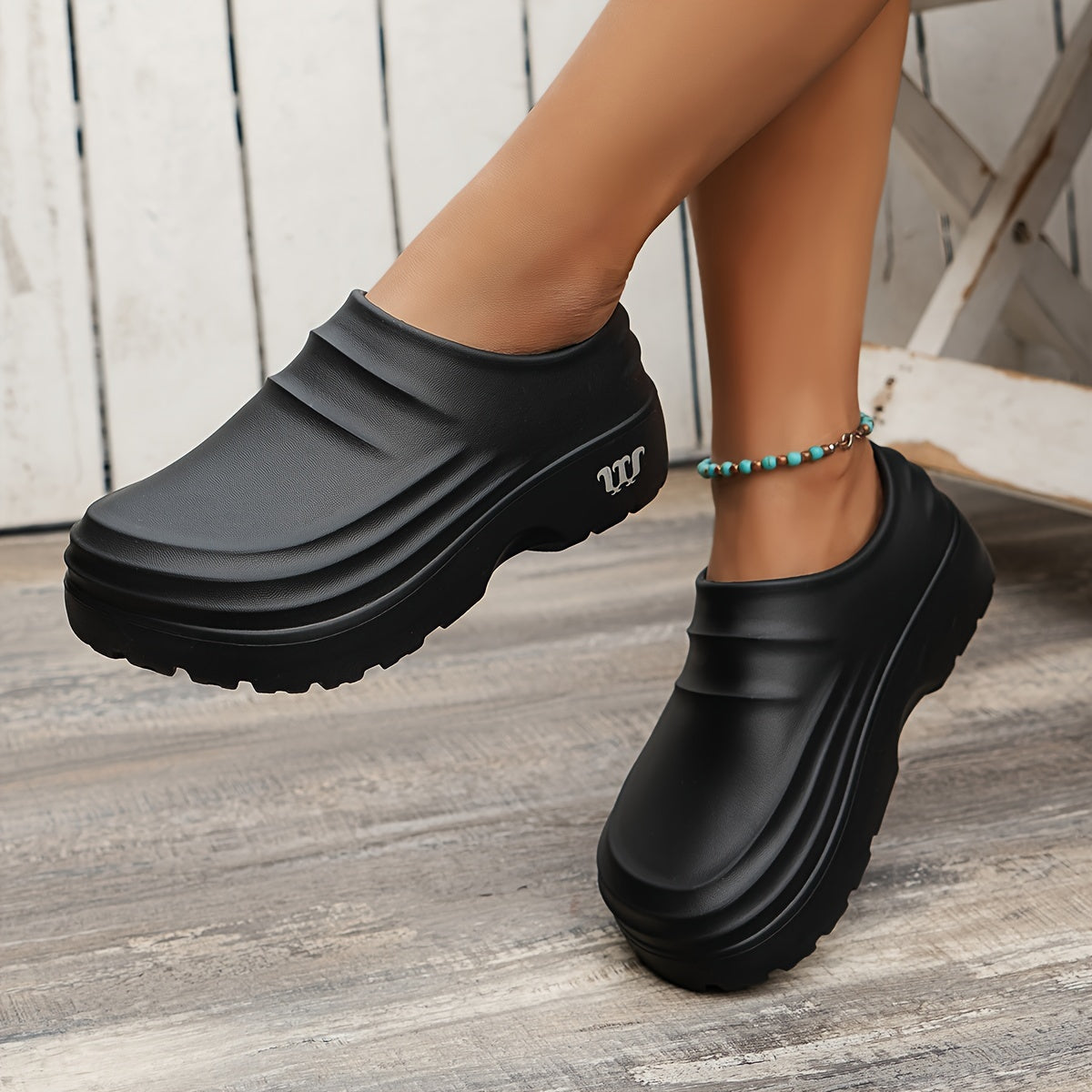Women&Apos;S EVA Solid Chef Shoes, Comfy Non Slip Slip on Work Shoes, Comfort Closed Toe Shoes