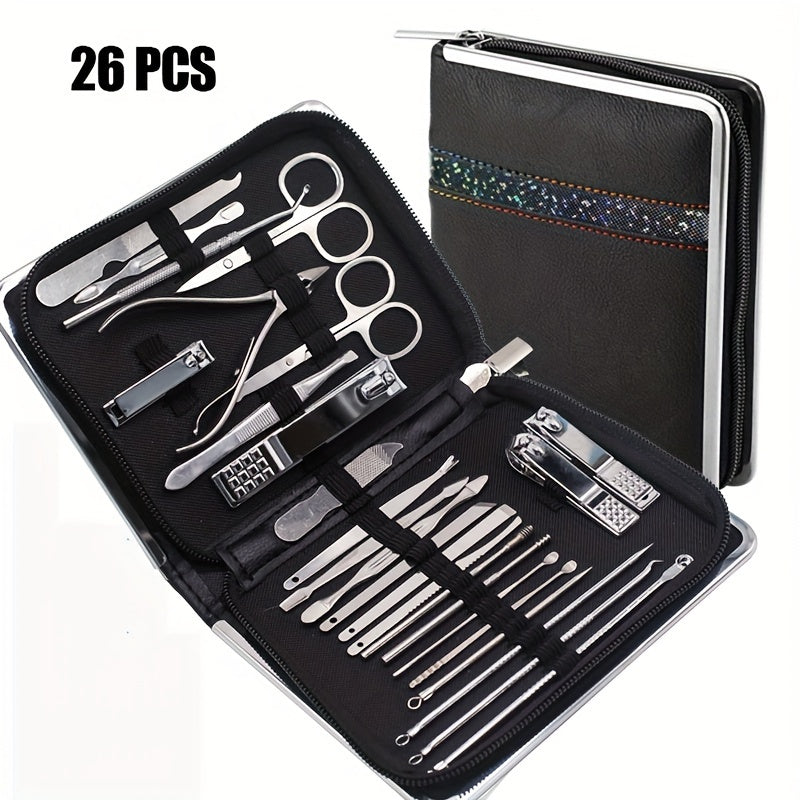11/26pcs Nail Clipper Kit with Nail Clipper Ear Spoon Nail Files for Men And Women Toe Nail Clipping