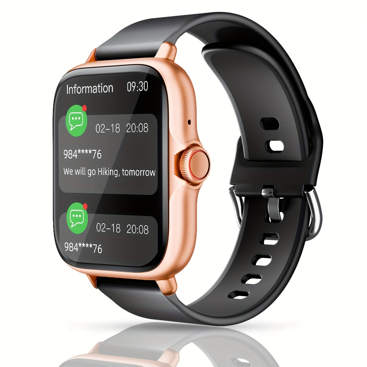Sports Smart Watch, 4.65cm Full Touch Screen Display with Message, Answer Make Call Smartwatch, Sleep Monitoring, Sports Pedometer, Information Alerts, for iPhone Android Phones, Smartbands Fitness Watch for Women Men Friend Gift, Birthday Gift