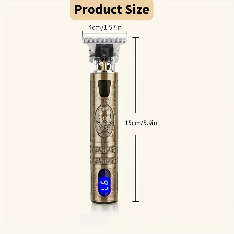 Hair Clippers Beard Trimmer for Men, Electric Cordless Clippers with LCD Screen, Precise T-Blade Trimmer USB Rechargeable Grooming Kit, Electric Shaver Hair Clipper with Guide Comb, Beard Trimming, Personal Grooming, Ergonomic Handle, Modern Shaver, Smoot