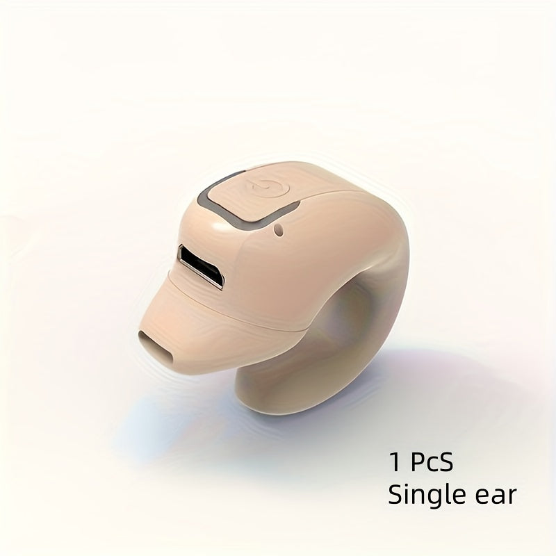 New Clip-On Earphones: Mini Wireless Earbuds with Long Battery Life.Universal Phone Control, And Voice Noise Cancellation - Suitable Forexercise And Compatible with All Smartphones-Single Earphone