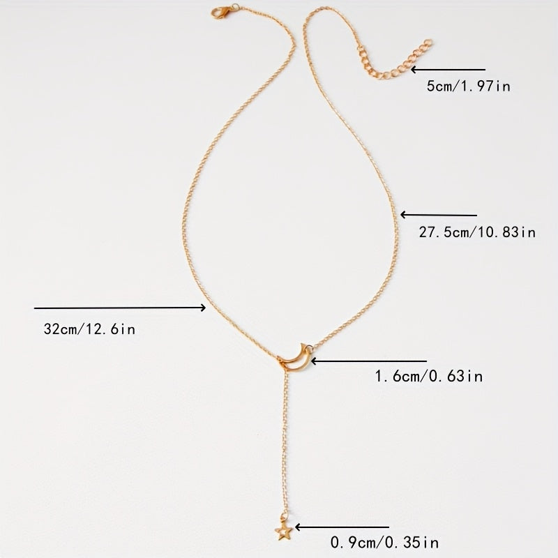 Ethnic & Minimalist Women's Necklace - Golden-Tone Alloy Circle & Rectangular Bar Pendant, Delicate Chain for Casual Attire, Holiday Gift, Versatile Year-Round Jewelry, Festive Accessory, Contemporary Ethnic Neckwear, Twisted Pendant Design, Casual Wear,